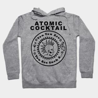 Atomic Cocktail Circle Black Hoodie